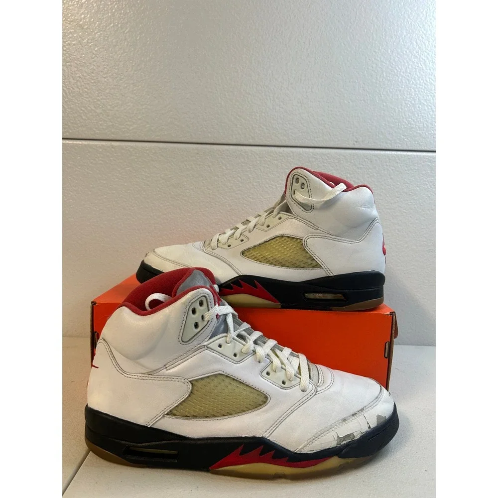 Nike Air Jordan 5 Retro Fire Red Mens Size 11 #2141
